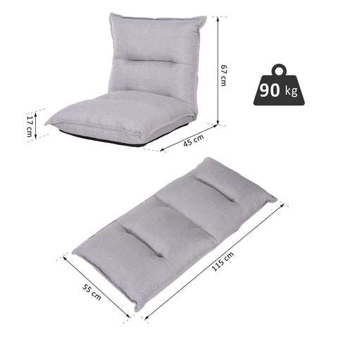 Rootz Andre Vijver Sitzkissen – Grau – Leinen, Schaumstoff, Stahl – 21,65 cm x 17,71 cm x 26,37 cm