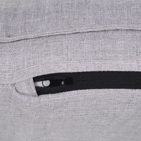 Rootz Andre Vijver Sitzkissen – Grau – Leinen, Schaumstoff, Stahl – 21,65 cm x 17,71 cm x 26,37 cm