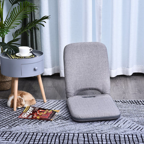 Rootz Seat Cushion - Gray - Linen, Foam, Steel - 16.14 cm x 17.71 cm x 19.68 cm