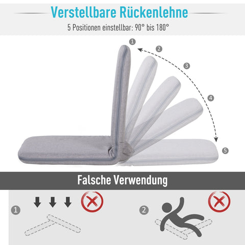 Rootz Seat Cushion - Gray - Linen, Foam, Steel - 16.14 cm x 17.71 cm x 19.68 cm