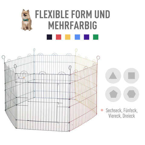 Rootz Puppy Fence - Colorful - Metal - 47.24 cm x 47.24 cm x 23.62 cm