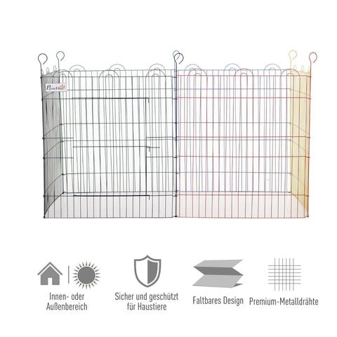 Rootz Puppy Fence - Colorful - Metal - 47.24 cm x 47.24 cm x 23.62 cm