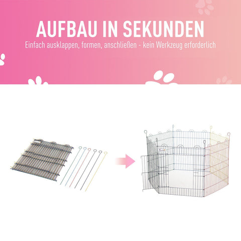 Rootz Puppy Fence - Colorful - Metal - 47.24 cm x 47.24 cm x 23.62 cm