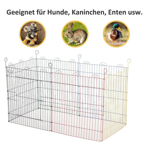 Rootz Puppy Fence - Colorful - Metal - 47.24 cm x 47.24 cm x 23.62 cm
