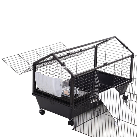 Rootz Knaagdierkooi - Zwart - Metaal, Kunststof - 34,64 cm x 50,59 cm x 22,04 cm