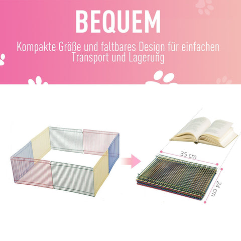 Rootz Animal Fence - Colorful - Metal - 27.16 cm x 27.16 cm x 9.05 cm