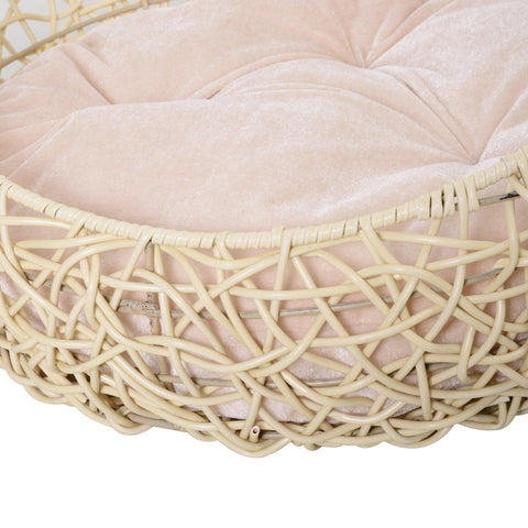 Rootz Cat House With Cushions - Beige - PVC, Metal, Linen - 22.05 cm x 22.05 cm x 13.78 cm