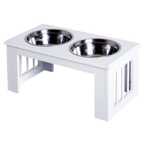 Rootz Feeding Bowl - Wit - Staal, Mdf - 22,99 cm x 12,01 cm x 10 cm