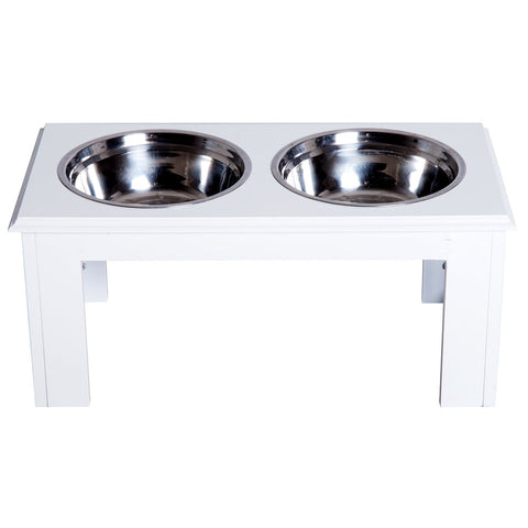 Rootz Feeding Bowl - Wit - Staal, Mdf - 22,99 cm x 12,01 cm x 10 cm