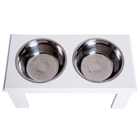 Rootz Feeding Bowl - Wit - Staal, Mdf - 22,99 cm x 12,01 cm x 10 cm