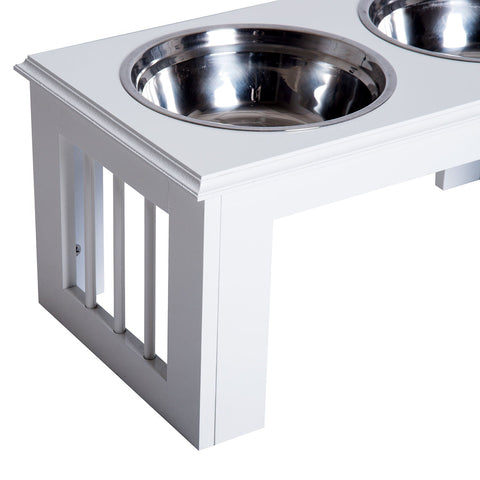 Rootz Feeding Bowl - Wit - Staal, Mdf - 22,99 cm x 12,01 cm x 10 cm