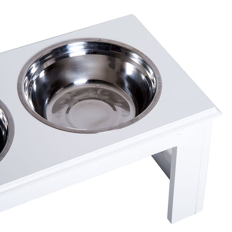 Rootz Feeding Bowl - Wit - Staal, Mdf - 22,99 cm x 12,01 cm x 10 cm