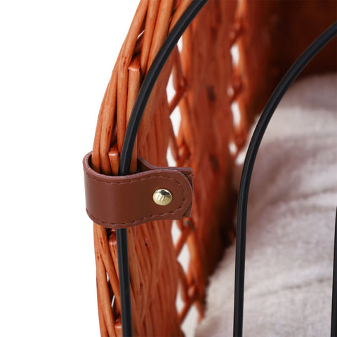 Rootz Cat House - Brown - Rod, Plush, Metal - 16.53 cm x 13.78 cm x 14.57 cm