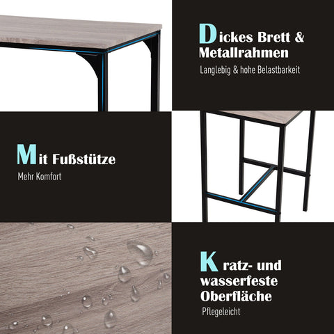 Rootz Barhocker – Natur, Schwarz – Holzwerkstoff, Metall – 35,04 cm x 17,72 cm x 34,25 cm