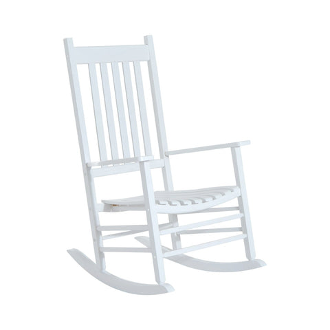 Rootz Rocking Chair - White - Wood - 27.16 cm x 33.85 cm x 45.27 cm