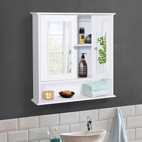 Rootz Spiegelschrank – Weiß – Holzwerkstoff, Spiegel, Glas – 22,04 cm x 5,11 cm x 22,83 cm