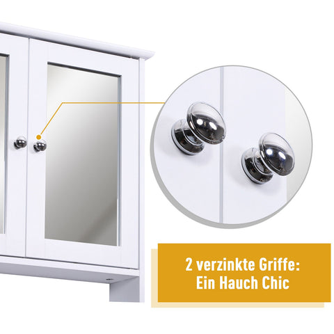 Rootz Spiegelschrank – Weiß – Holzwerkstoff, Spiegel, Glas – 22,04 cm x 5,11 cm x 22,83 cm