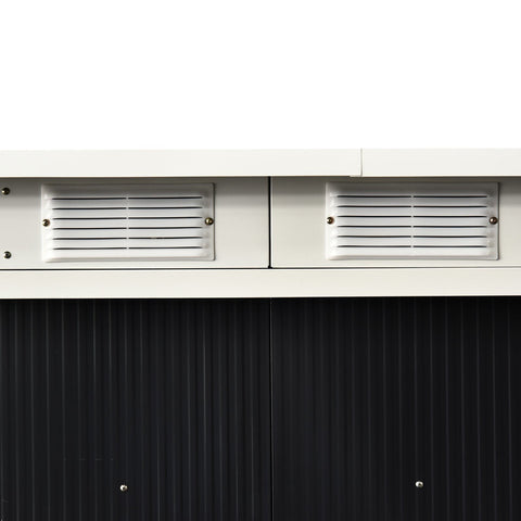 Rootz Tool Shed With Sliding Door - Gray - Steel, Pp Film - 109.05 cm x 51.18 cm x 68.11 cm