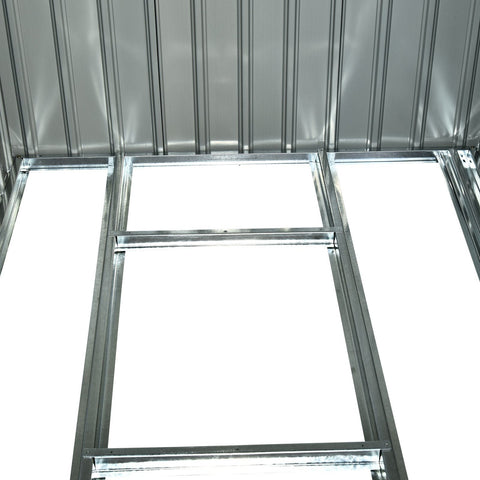 Rootz Tool Shed With Sliding Door - Gray - Steel, Pp Film - 109.05 cm x 51.18 cm x 68.11 cm