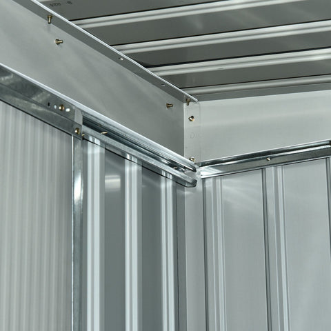 Rootz Tool Shed With Sliding Door - Gray - Steel, Pp Film - 109.05 cm x 51.18 cm x 68.11 cm