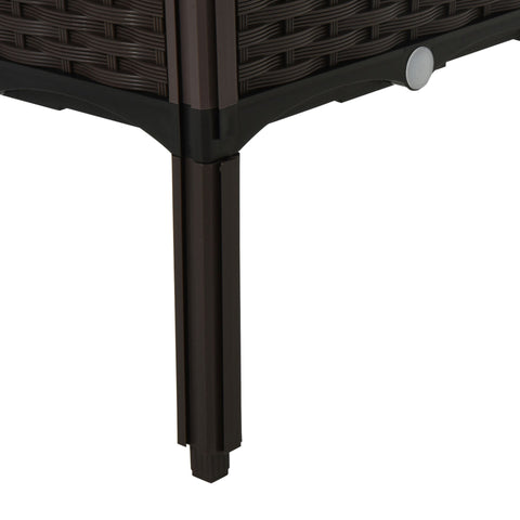 Rootz Garden Bed Raised Bed Planter - Dark Brown - Pp - 15.75 cm x 15.75 cm x 17.32 cm