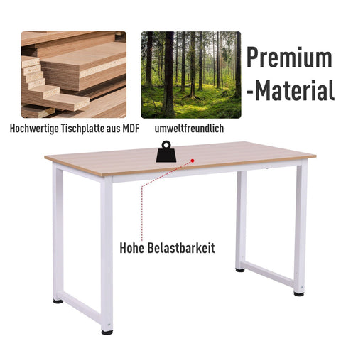 Rootz Bureau - Weiß - Metall, Mdf - 47,24 cm x 23,62 cm x 29,92 cm