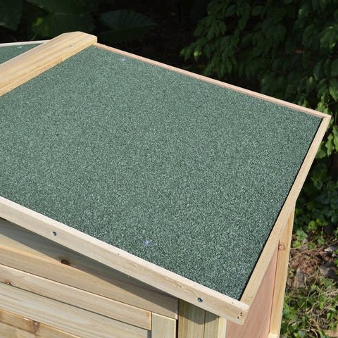 Rootz Konijnenhok - Nature - Dennenhout, Metaal - 38,58 cm x 21,26 cm x 39,37 cm