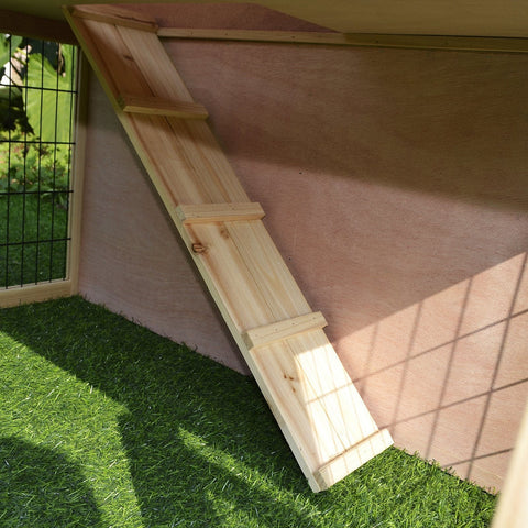 Rootz Konijnenhok - Nature - Dennenhout, Metaal - 38,58 cm x 21,26 cm x 39,37 cm