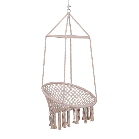 Rootz Hammock Chair - Beige - Cotton, Metal - 31.5 cm x 31.5 cm x 59.05 cm