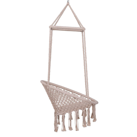 Rootz Hammock Chair - Beige - Cotton, Metal - 31.5 cm x 31.5 cm x 59.05 cm