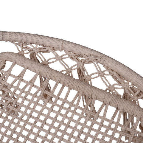 Rootz Hammock Chair - Beige - Cotton, Metal - 31.5 cm x 31.5 cm x 59.05 cm