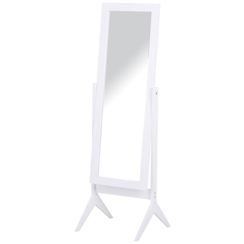 Rootz Ganzkörperspiegel – Weiß – Holzwerkstoff, Glas, Spiegel – 18,5 cm x 18,11 cm x 58,26 cm