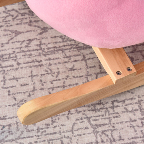 Rootz Rocking Toy Flamingo - Pink - Plush, Polypropylene, Aspen Wood - 23.62 cm x 12.99 cm x 20.47 cm