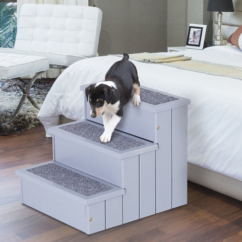 Rootz Hondentrap - Grijs - Hout, Naaldvilt - 15,94 cm x 17,52 cm x 14,96 cm