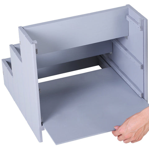 Rootz Hondentrap - Grijs - Hout, Naaldvilt - 15,94 cm x 17,52 cm x 14,96 cm