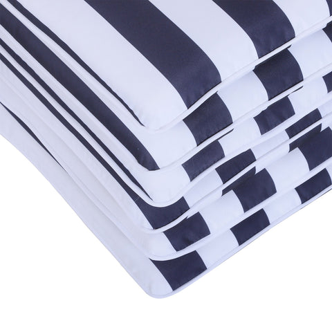 Rootz Seat Cushion Set - Blue, White - Polyester, Fiber - 16.53 cm x 16.53 cm x 1.97 cm