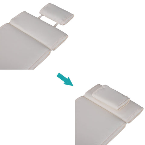 Rootz ligbed met kussen - wit - polyester, katoen, vezels - 77,95 cm x 20,86 cm x 1,96 cm