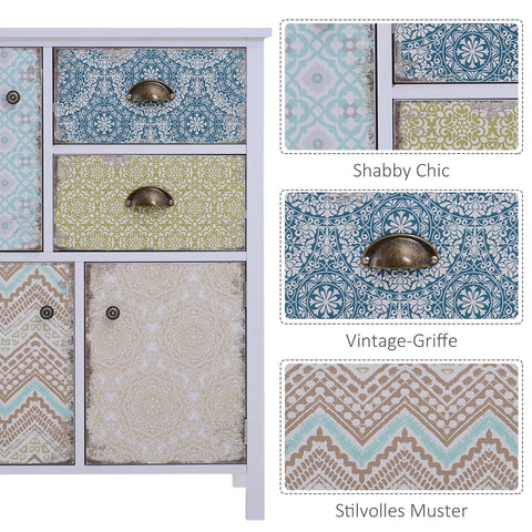 Rootz DressoirKast - Wit - Hout, Mdf - 26,77 cm x 13,39 cm x 31,5 cm