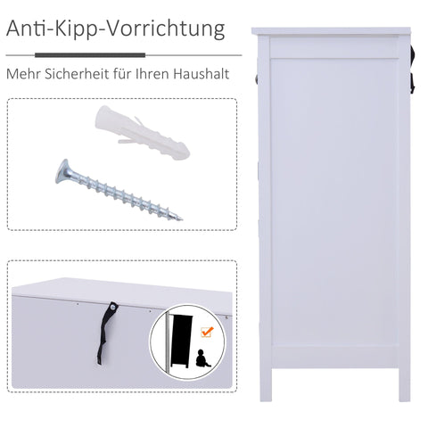 Rootz DressoirKast - Wit - Hout, Mdf - 26,77 cm x 13,39 cm x 31,5 cm