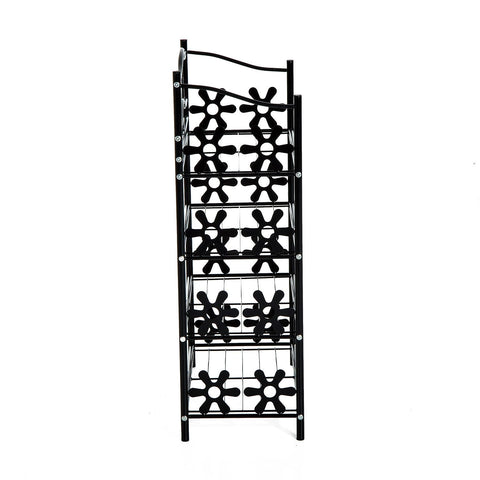 Rootz Standing Shelf - Black - Metal - 23.42 cm x 11.81 cm x 36.22 cm