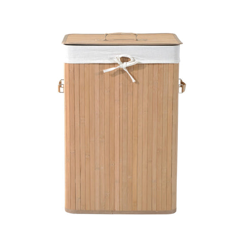 Rootz Laundry Basket - Nature - Bamboo, Canvas - 15.75 cm x 11.81 cm x 23.62 cm