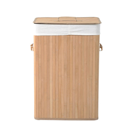 Rootz Laundry Basket - Nature - Bamboo, Canvas - 15.75 cm x 11.81 cm x 23.62 cm