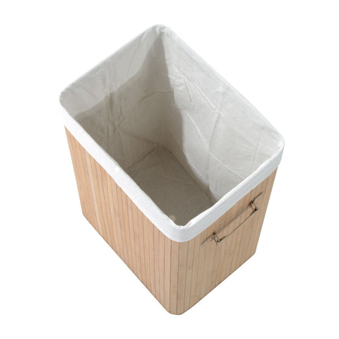 Rootz Laundry Basket - Nature - Bamboo, Canvas - 15.75 cm x 11.81 cm x 23.62 cm