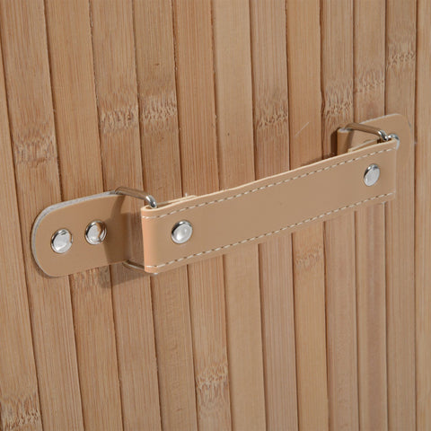 Rootz Laundry Basket - Nature - Bamboo, Canvas - 15.75 cm x 11.81 cm x 23.62 cm