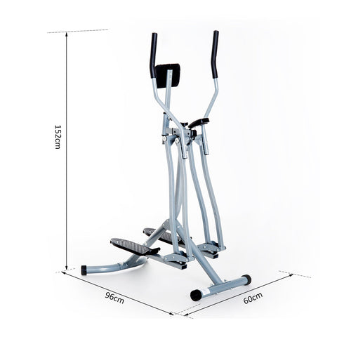 Rootz elliptische trainer - zilver, zwart - staal, buikspieren, Eva - 37,79 cm x 23,62 cm x 59,84 cm