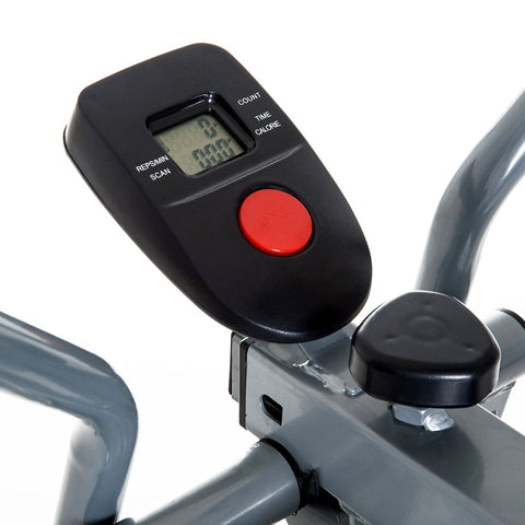 Rootz elliptische trainer - zilver, zwart - staal, buikspieren, Eva - 37,79 cm x 23,62 cm x 59,84 cm