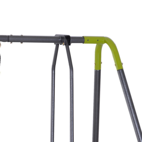 Rootz Doppelschaukel für Kinder – Schwarz, Grün – Metall, Pe, Kunststoff – 62,99 cm x 54,33 cm x 70,86 cm