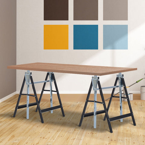 Rootz Steiger Trestle - Black - Q195, Steel - 78.5 cm x 12.5 cm x 19.5 cm