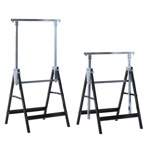 Rootz Steiger Trestle - Black - Q195, Steel - 78.5 cm x 12.5 cm x 19.5 cm