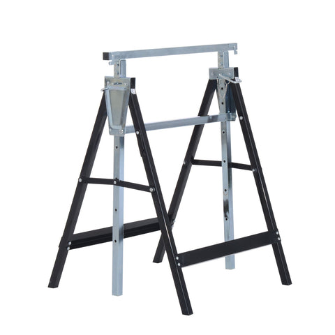 Rootz Steiger Trestle - Black - Q195, Steel - 78.5 cm x 12.5 cm x 19.5 cm
